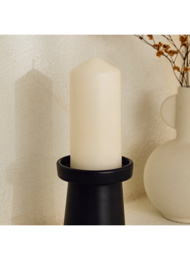 Home Box Luna Unscented Pillar Candle - 60h - Image 1